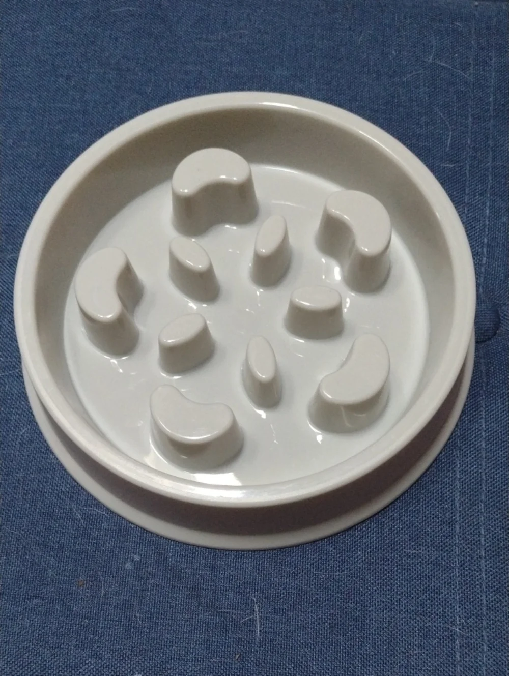 Slow Feed Pet Bowl - White Plastic